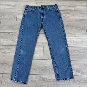 Levi's 505 Men's Cotton Denim Jeans Light Stonewash Size 38x32 Straight Leg
